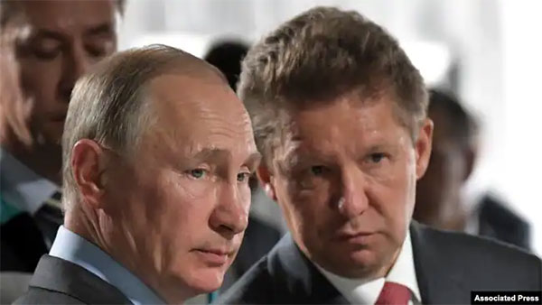 Президент Росії Путін та голова “Газпрому” Міллер