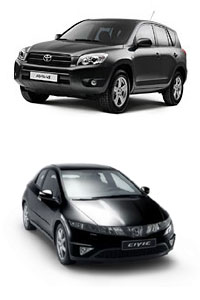 Toyota RAV4, Honda Civic