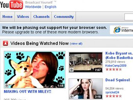 YouTube не працюватиме з Internet Explorer 6
