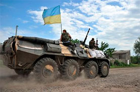 Біля Сніжного знищено 12 одиниць техніки зі зброєю і понад 40 озброєних терористів