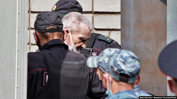Історик Юрій Дмитрієв перед оголошенням вироку, Петрозаводськ, Карелія, Росія, 22 липня 2020 року