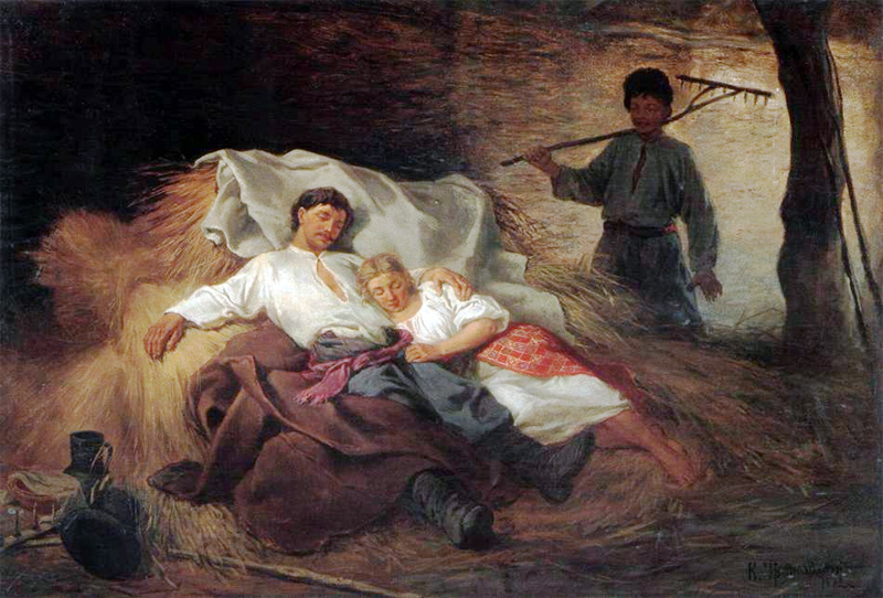 «На сіннику», Костянтин ТРУТОВСЬКИЙ. 1872 рік