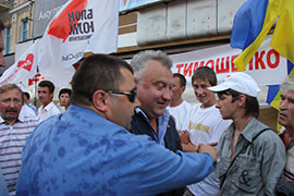 Провокація, організована Калашніковим під час акції протесту під Печерським судом Провокація, організована Калашніковим під час акції протесту під Печерським судом