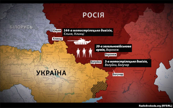 Російські підрозділи Західного військового округу біля кордонів України Російські підрозділи Західного військового округу біля кордонів України